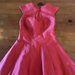 Vintage Halston Heritage Red Special Occasion Bubble Mini Dress Sz 2